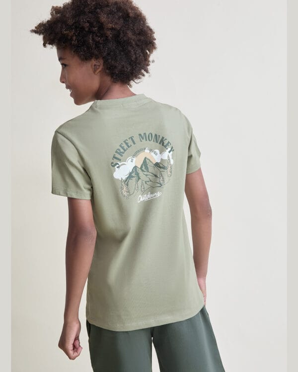 Παιδικό σετ φυστικί-χακί με σορτς - Image 3