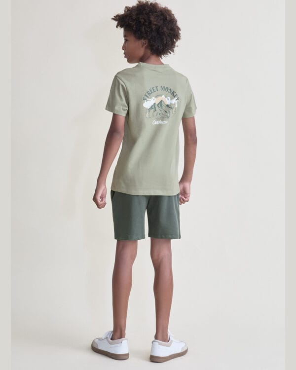 Παιδικό σετ φυστικί-χακί με σορτς - Image 4