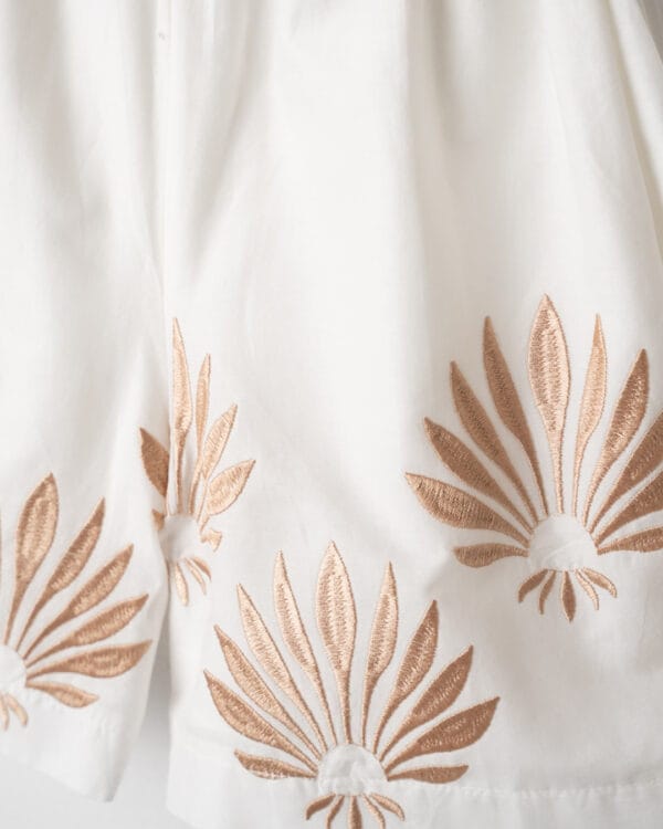 Παιδικό σετ καφέ-λευκό με σορτς - Image 3