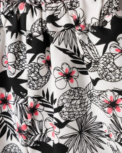 Παιδικό σετ ροζ fluo floral με σορτς - Image 3