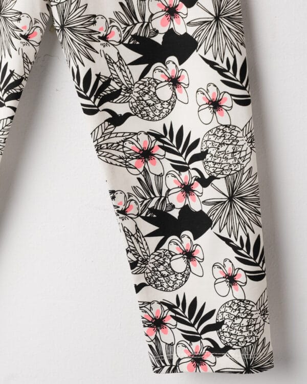 Σετ fluo ροζ - floral με κολάν capri - Image 4