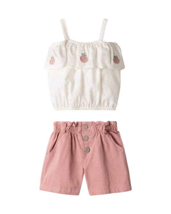 Παιδικό σετ λευκό-σάπιο μήλο με σορτς