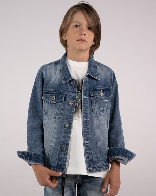 Παιδικό μπουφάν τζιν - Image 2
