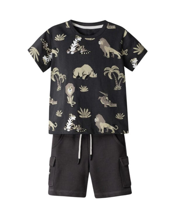 Παιδικό σετ total ανθρακί με σορτς cargo