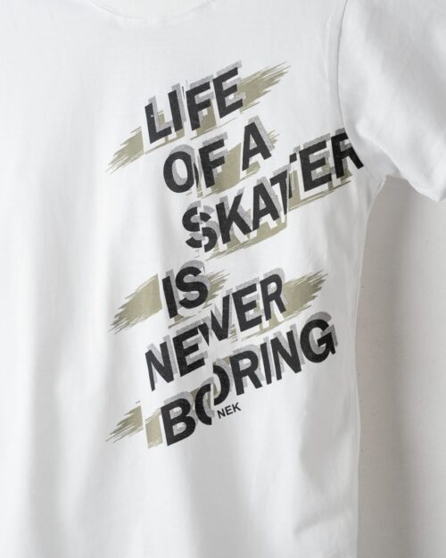 Παιδικό σετ λευκό-λαδί με σορτς Skater - Image 3