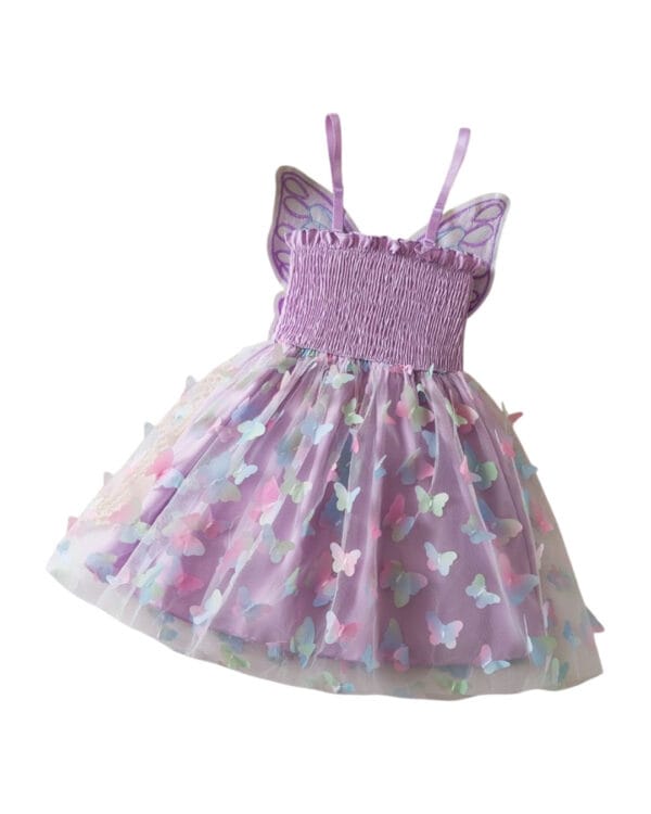 Παιδικό φόρεμα λιλά τούλινο Πεταλούδα