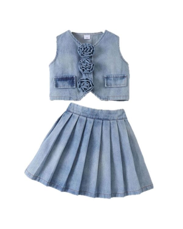 Παιδικό σετ total τζιν με φούστα