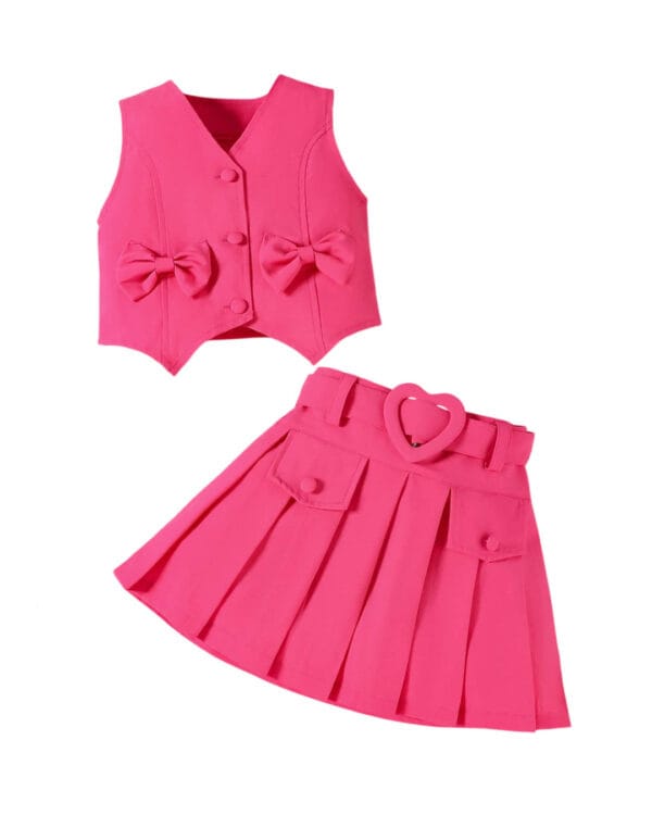 Παιδικό σετ φούξια με γιλέκο και φούστα