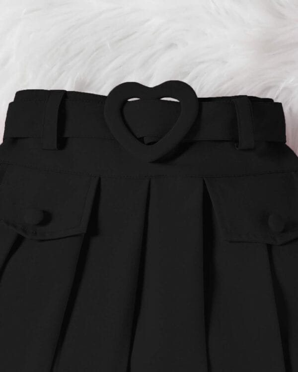 Παιδικό σετ μαύρο με γιλέκο και φούστα - Image 2