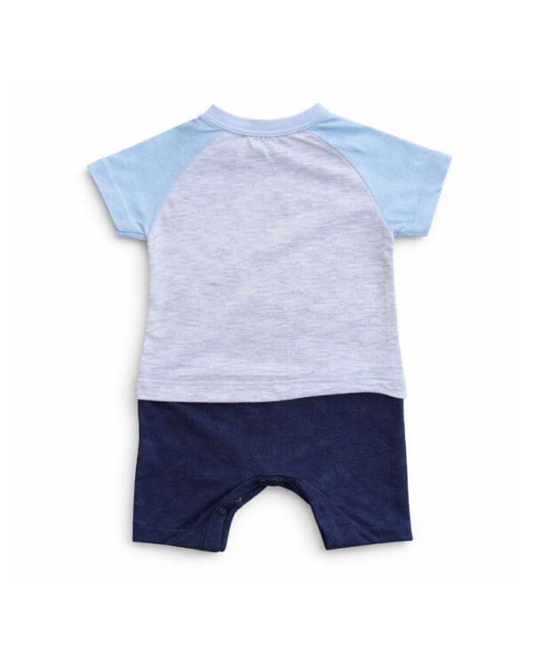 Βρεφικό φορμάκι γκρι-μπλε με Πουλάκι - Image 2