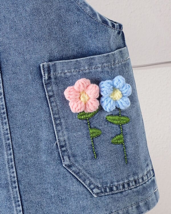 Βρεφικό σετ σομόν-τζιν με φόρεμα σαλοπέτα - Image 3