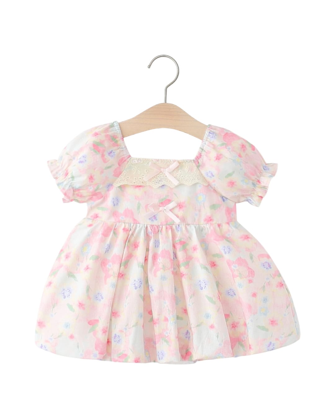 N266-055-2 Βρεφικό φόρεμα vintage floral baloon - Image 1