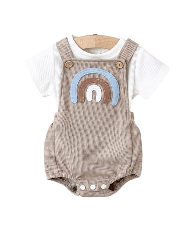 Βρεφικό κορμάκι-σαλοπέτα Ουράνιο Τόξο