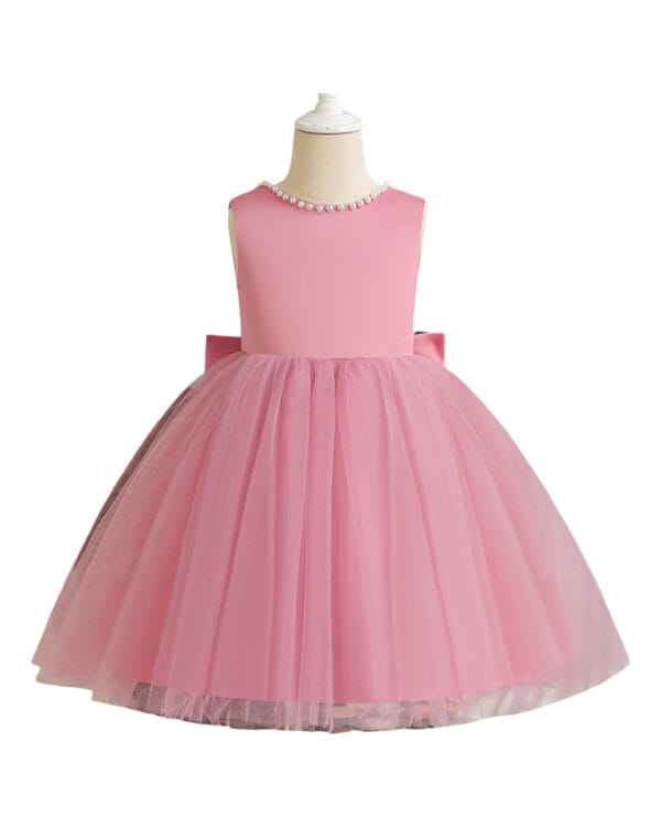 Παιδικό φόρεμα σάπιο μήλο minimal chic με πέρλες