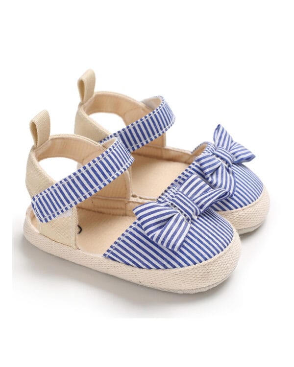 Παπούτσια αγκαλιάς μπλε ριγέ τύπου εσπαντρίγιες