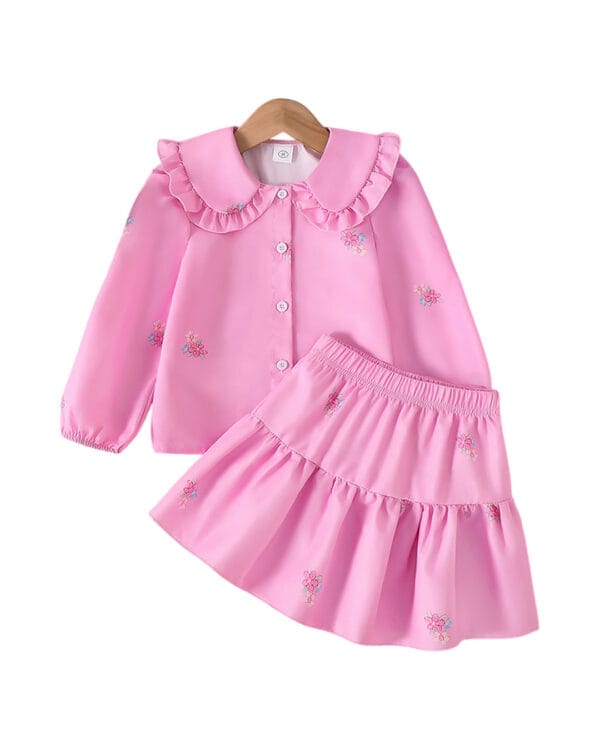 Παιδικό σετ total ροζ με φούστα