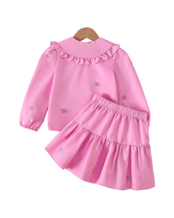 Παιδικό σετ total ροζ με φούστα - Image 4