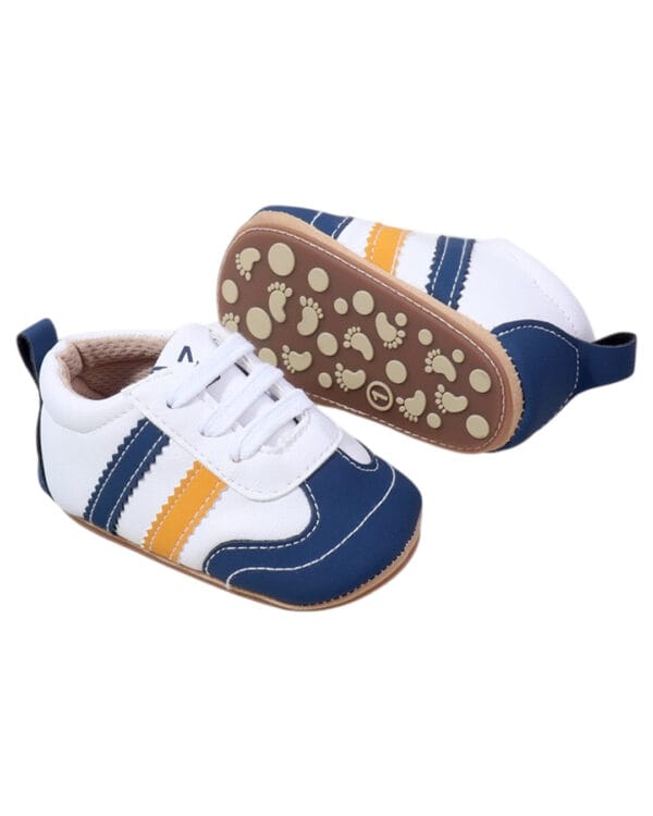 Παπούτσια αγκαλιάς μπλε-κίτρινα sneakers