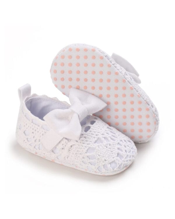 Παπούτσια αγκαλιάς τύπου εσπαντρίγιες λευκά με πλέξη - Image 2