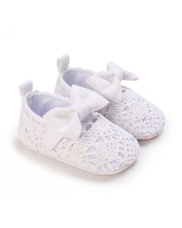 Παπούτσια αγκαλιάς τύπου εσπαντρίγιες λευκά με πλέξη