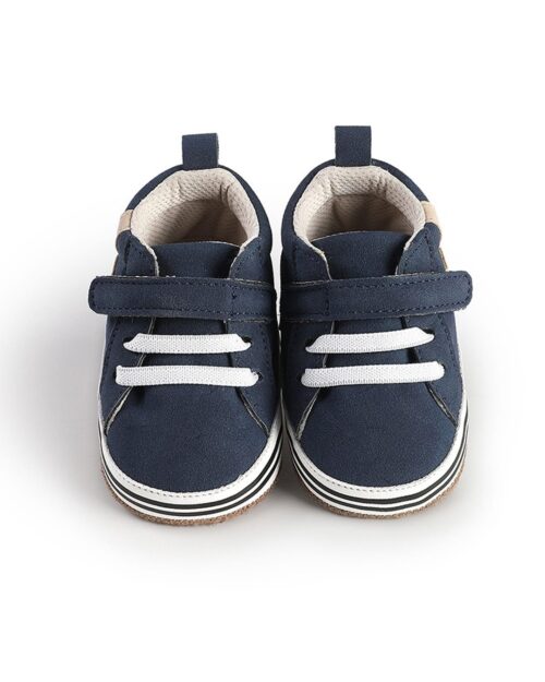 Παπούτσια αγκαλιάς μπλε σκούρα sneakers από δερματίνη - Image 2