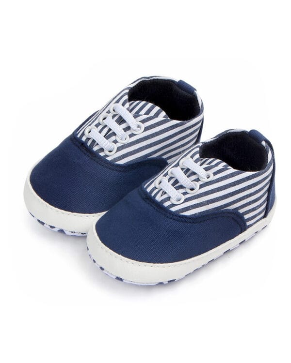 Παπούτσια αγκαλιάς μπλε ριγέ