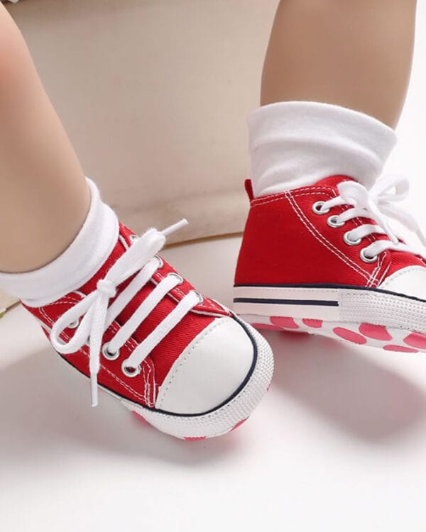 Παπουτσάκια αγκαλιάς τύπου σταράκια κόκκινα - Image 3