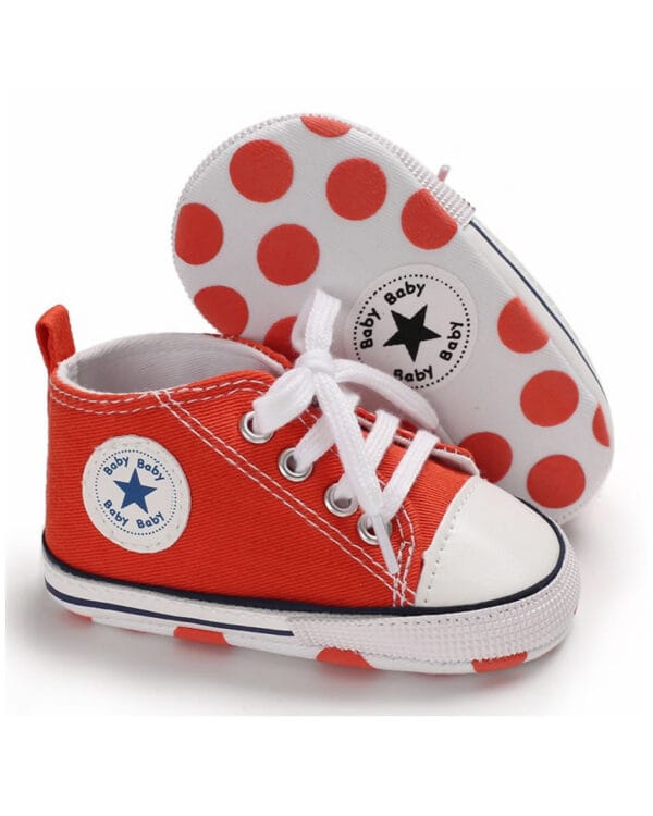 Παπουτσάκια αγκαλιάς τύπου σταράκια πορτοκαλί - Image 3