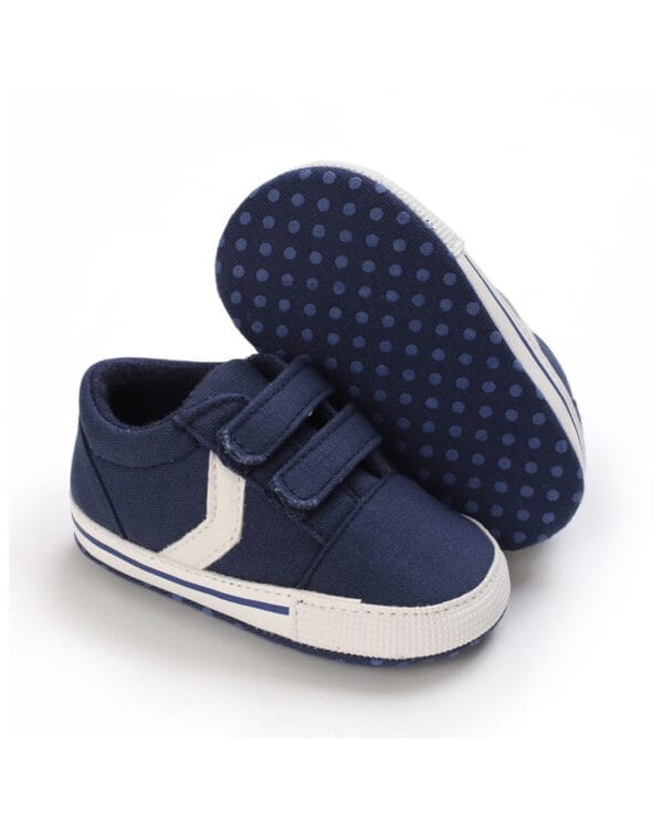 Παπούτσια αγκαλιάς μπλε σκούρα υφασμάτινα - Image 2