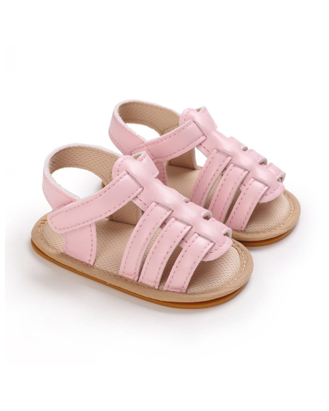 SHOE080D Πέδιλα αγκαλιάς ροζ τύπου αρχαιοελληνικά - Image 1