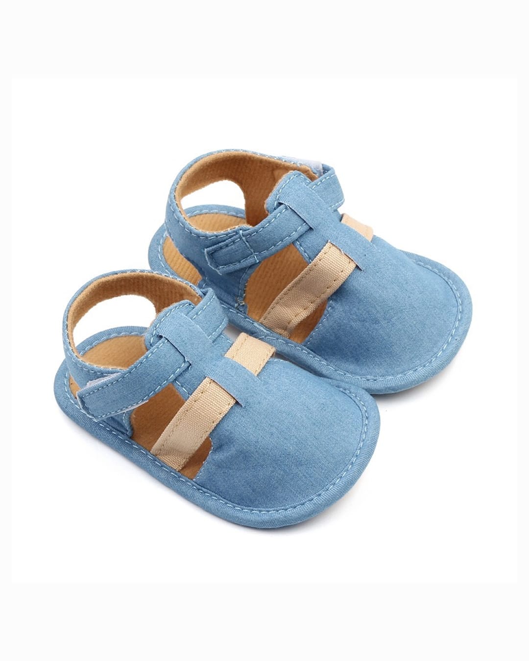 SHOE095A Πέδιλα αγκαλιάς σιελ τζιν - Image 1