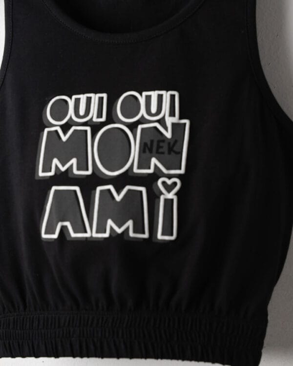 Παιδικό σετ total μαύρο με σορτς - Image 2