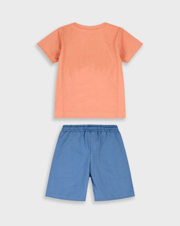 Παιδικό σετ πορτοκαλί-σιελ με σορτς Skate - Image 3