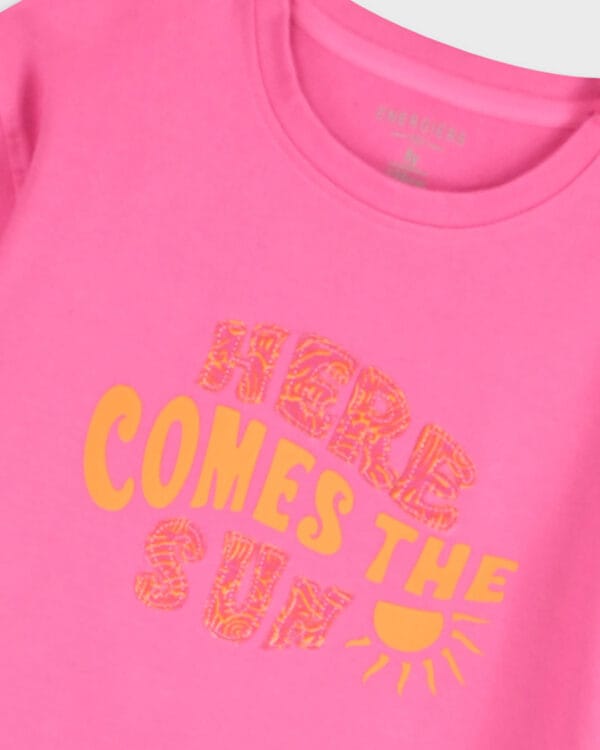 Παιδικό σετ magenta-πορτοκαλι με κολάν capri - Image 2