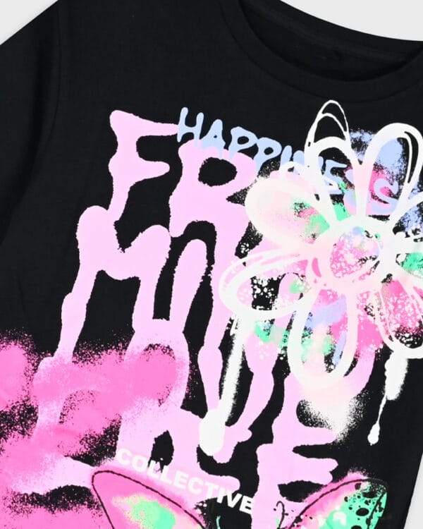 Παιδικό σετ total μαύρο grafiti και κολάν biker - Image 2