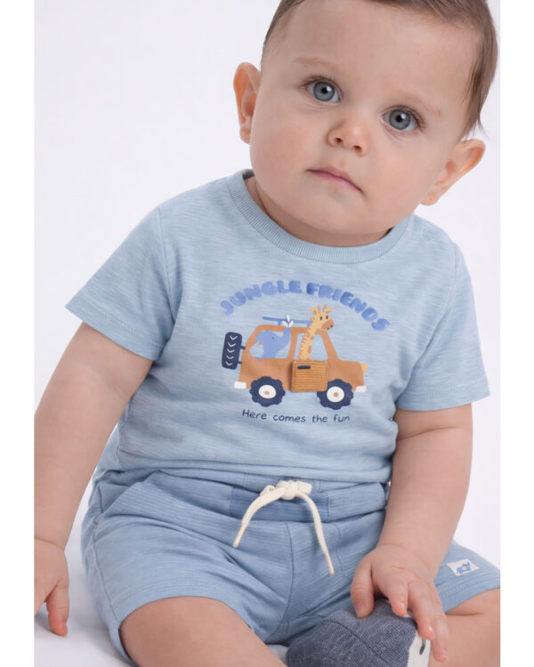 Βρεφικό σετ σιέλ-μπλε Jungle Friends - Image 2