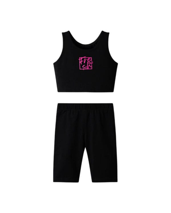 Παιδικό σετ total μαύρο με κολάν biker