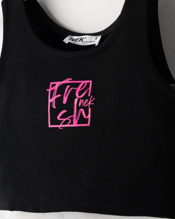 Παιδικό σετ total μαύρο με κολάν biker - Image 2