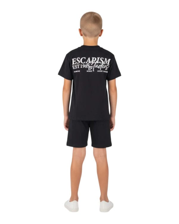 Παιδικό σετ total μαύρο με σορτς Escapism - Image 2