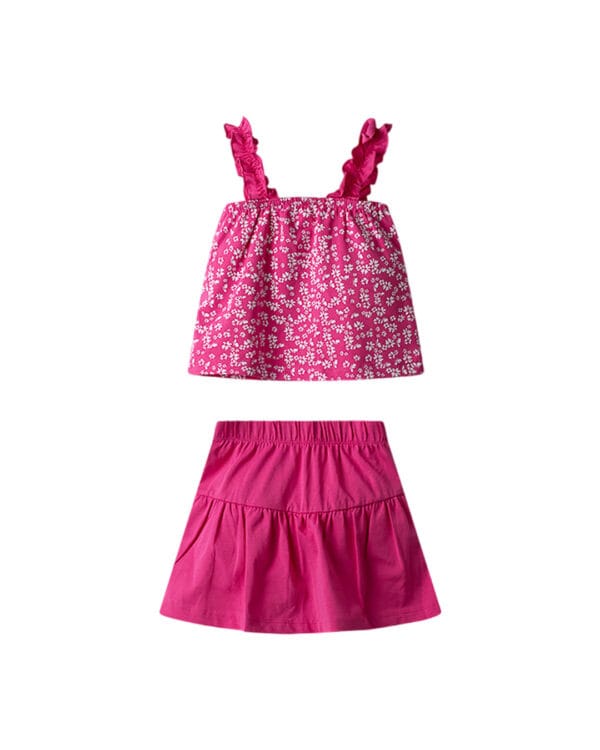 Παιδικό σετ φούξια floral με σορτς/φούστα
