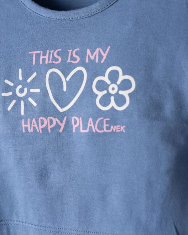 Παιδικό σετ μωβ-ροζ με κολάν biker Λουλούδια - Image 2