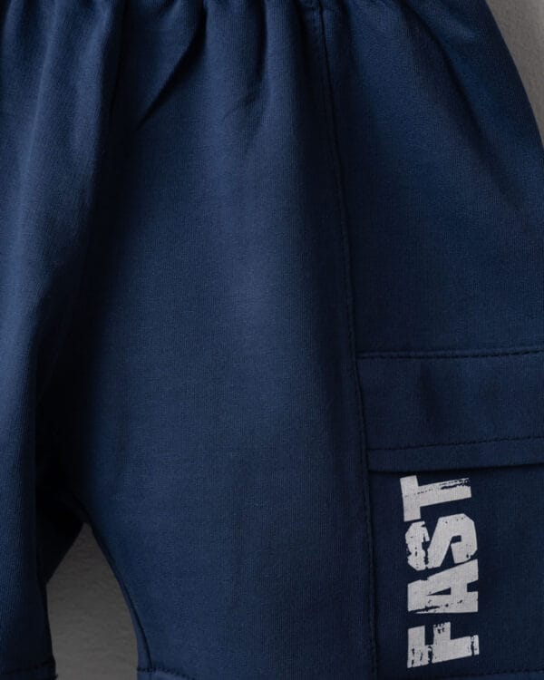 Παιδικό σετ λευκό-μπλε σκούρο με σορτς Αεροπλάνα - Image 3