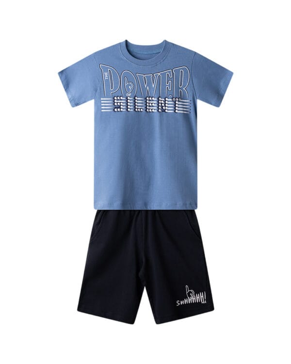 Παιδικό σετ μπλε-μπλε σκούρο με σορτς