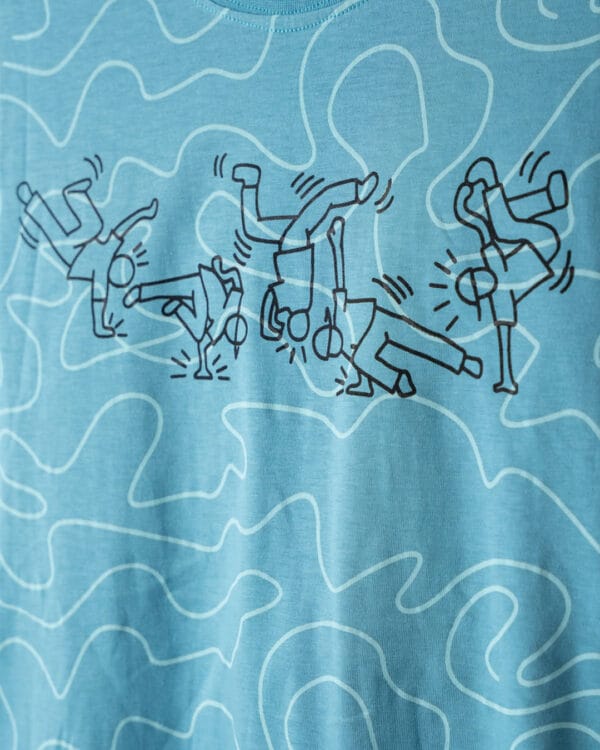 Παιδικό σετ μπλε-μαύρο με σορτς - Image 2