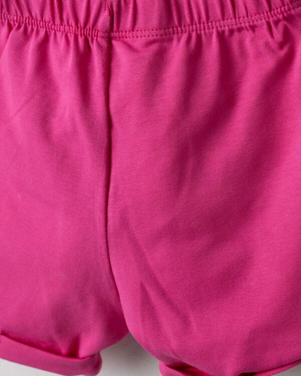 Βρεφικό σετ λευκό-φούξια με σορτς Κερασάκια - Image 3