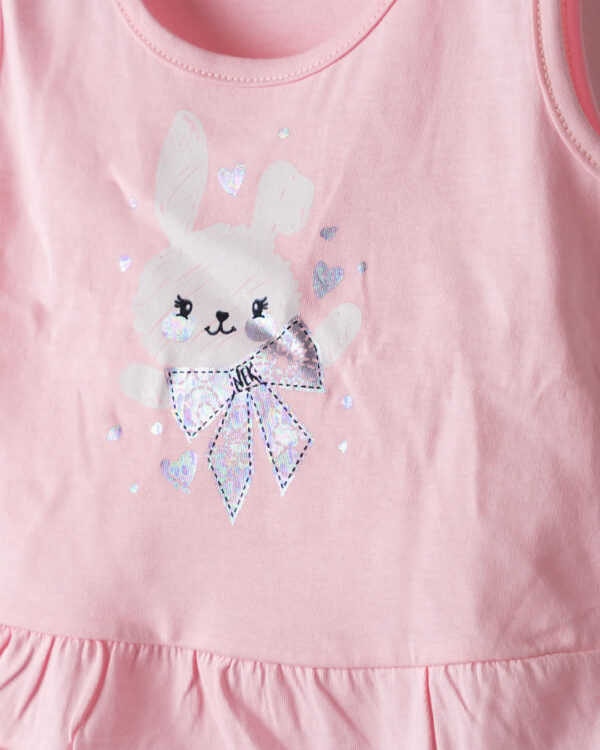 Βρεφικό σετ ροζ-λιλά με σορτς Κουνελάκι - Image 2