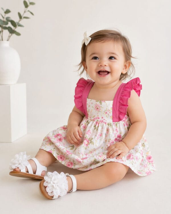 Βρεφικό φόρεμα floral με βολάν - Image 2