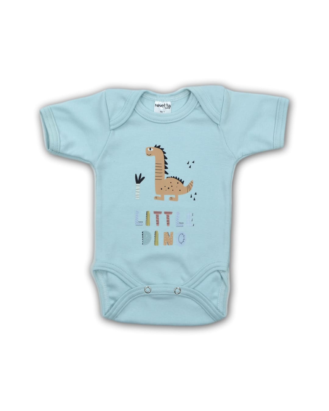 55VEA Βρεφικό κορμάκι κοντομάνικο βεραμάν Little Dino - Image 1
