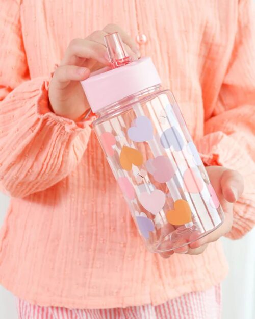 A little lovely company Παγούρι Tritan 450ml - Hearts - Image 2