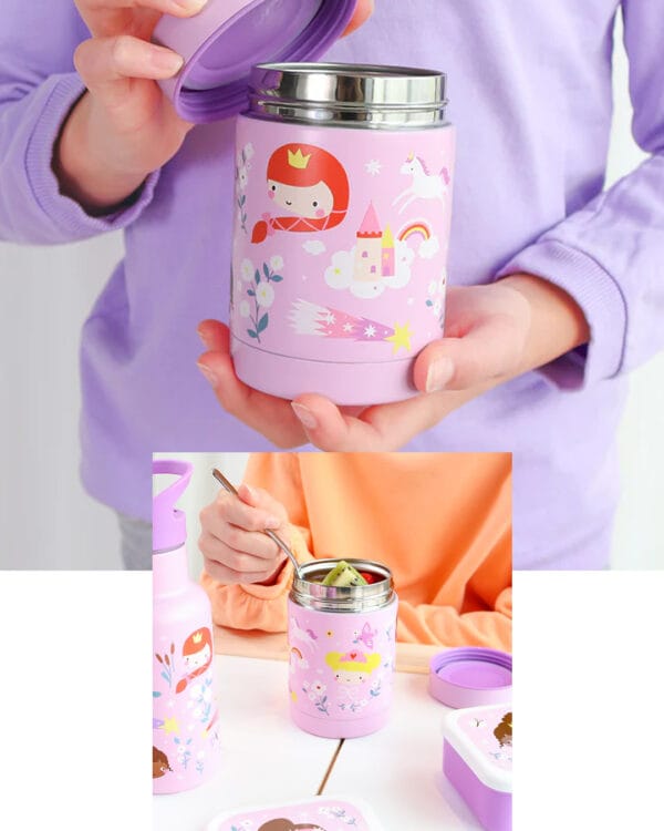 A little lovely company Θερμός φαγητού από ανοξείδωτο ατσάλι 300ml - Princesses - Image 4
